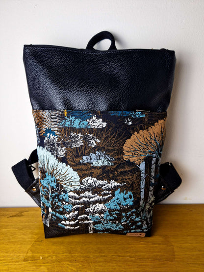 Cristina backpack with hidden pocket Bosco