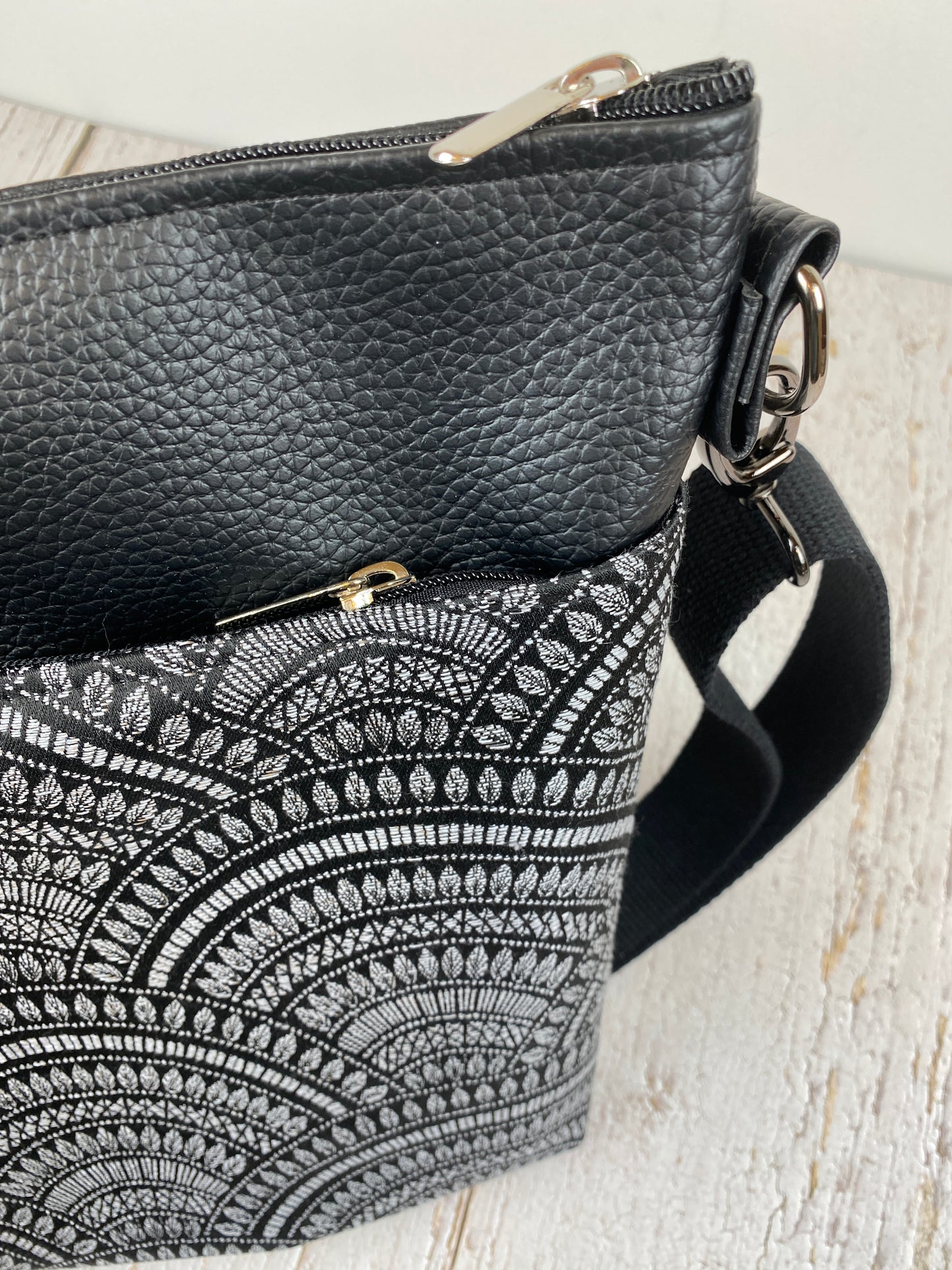 Pre-order black and silver Gemma Oriente bag