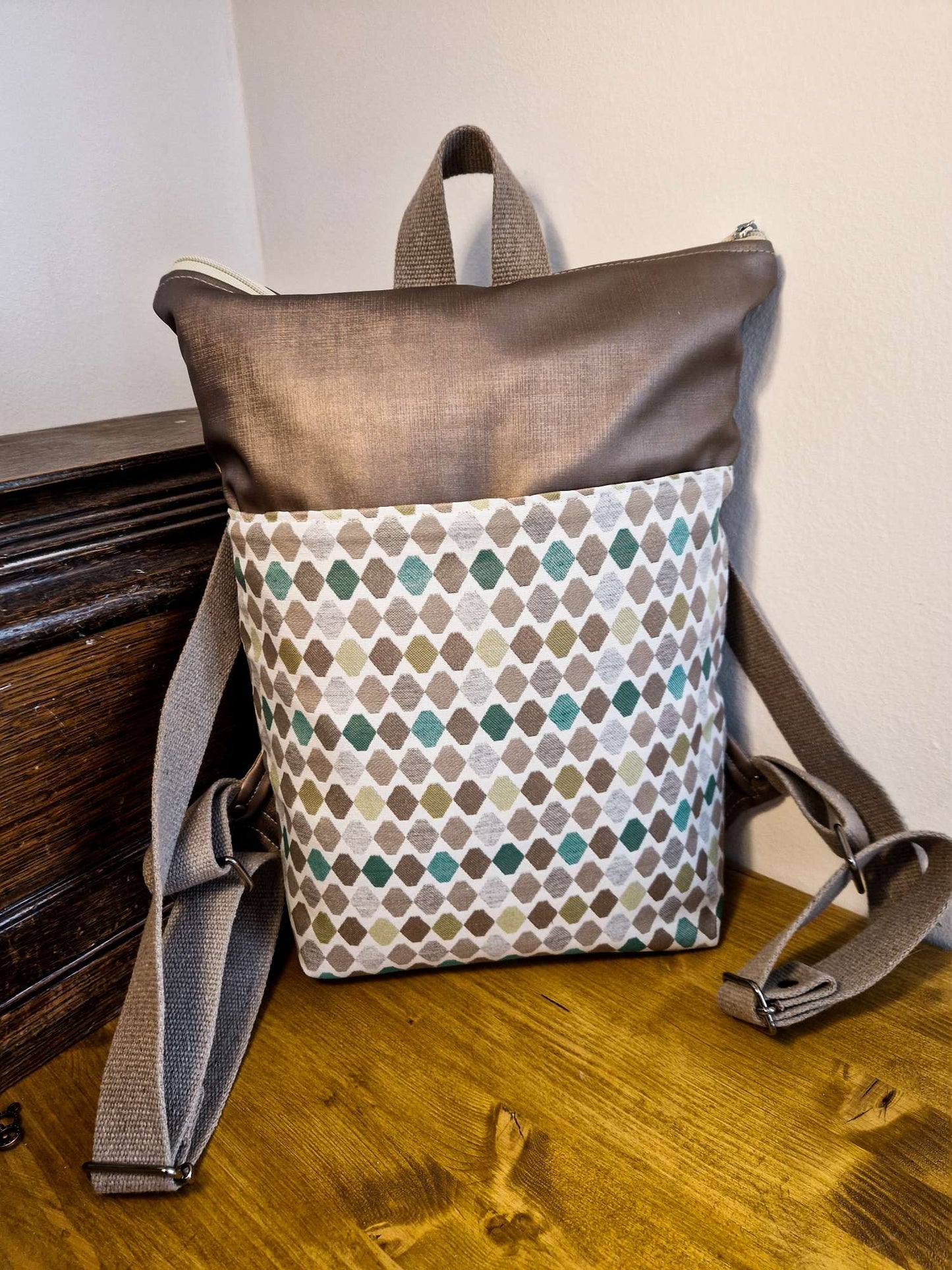 Cristina Personalized backpack with hidden pocket